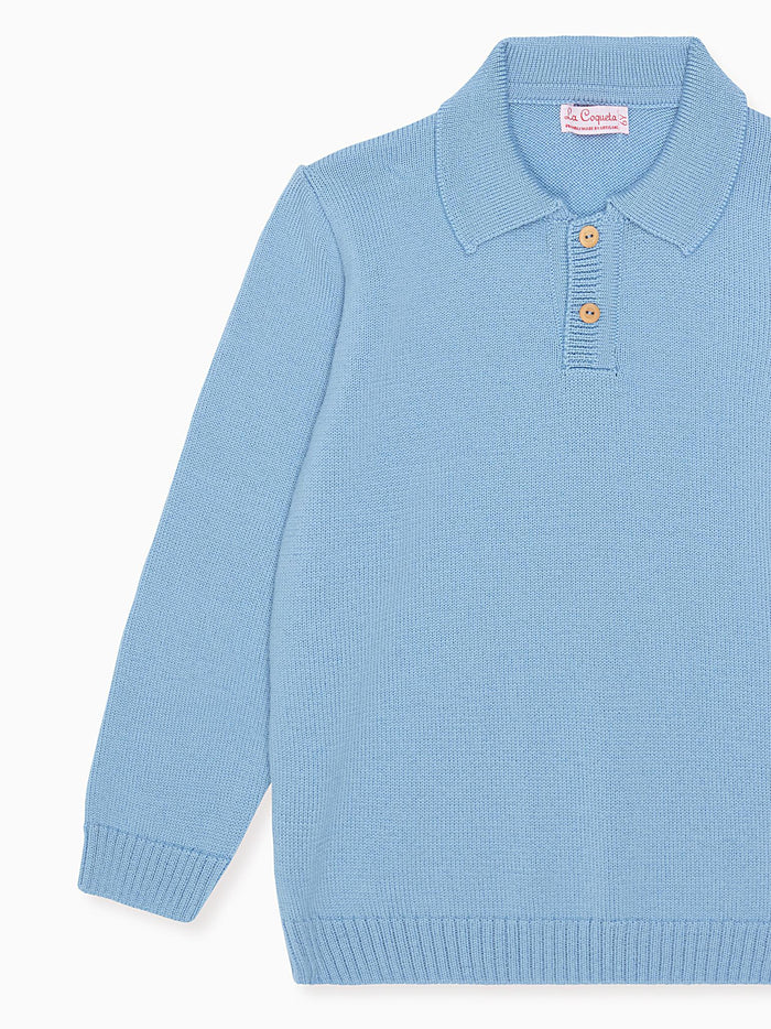 Dusty Blue Brio Merino Boy Jumper