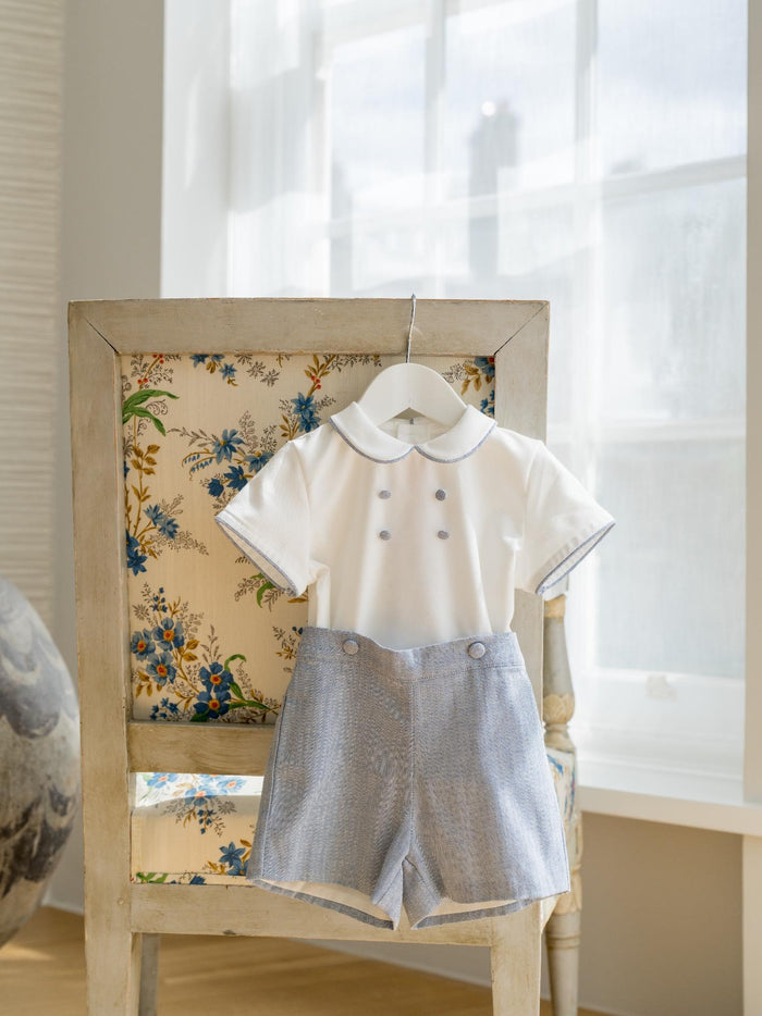 Dusty Blue Fantino Baby Boy Set