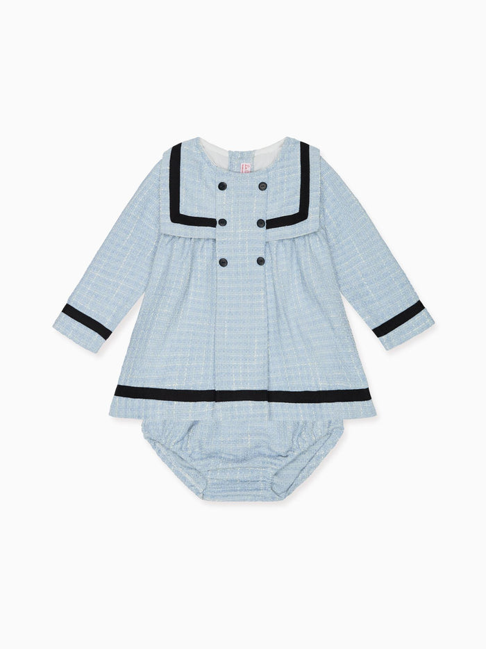 Dusty Blue Lucinda Baby Girl Set