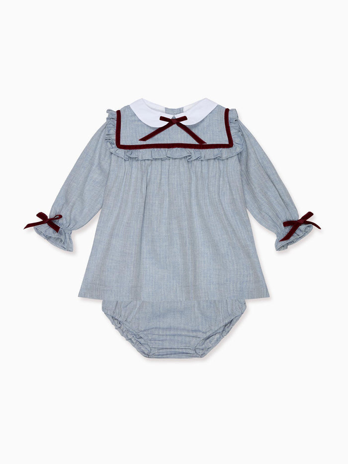 Dusty Blue Melissa Baby Girl Set