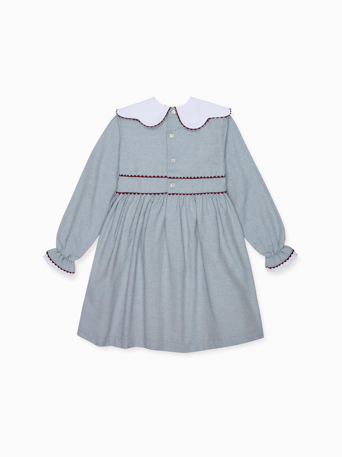 Dusty Blue Rosalie Girl Empire Dress