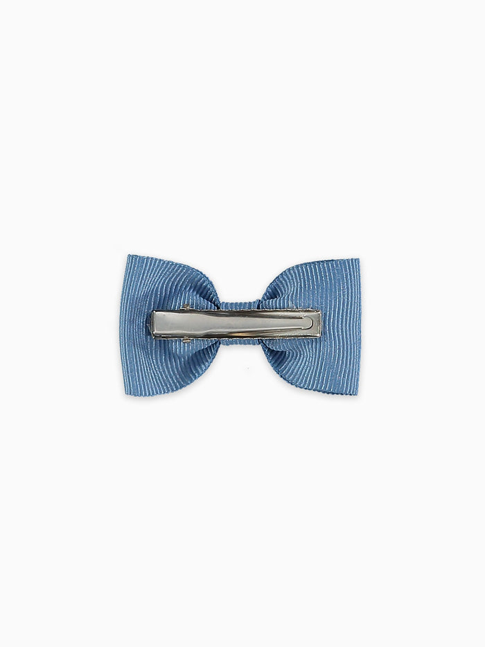 Dusty Blue Small Bow Girl Clip