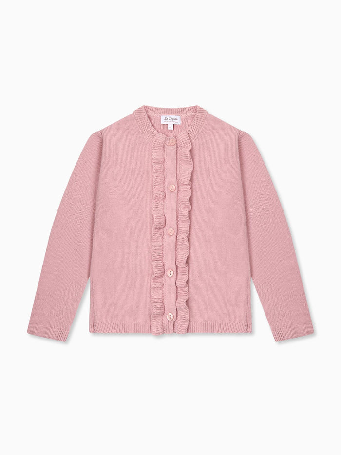 Dusty Pink Angela Merino Girl Cardigan