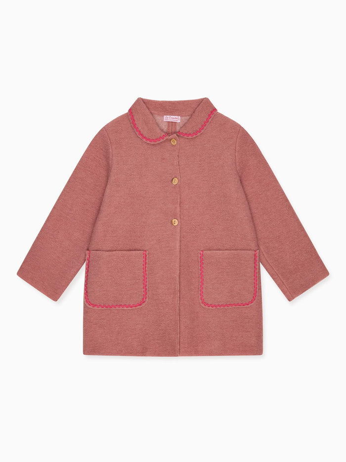 Dusty Pink Henrietta Girl Coat