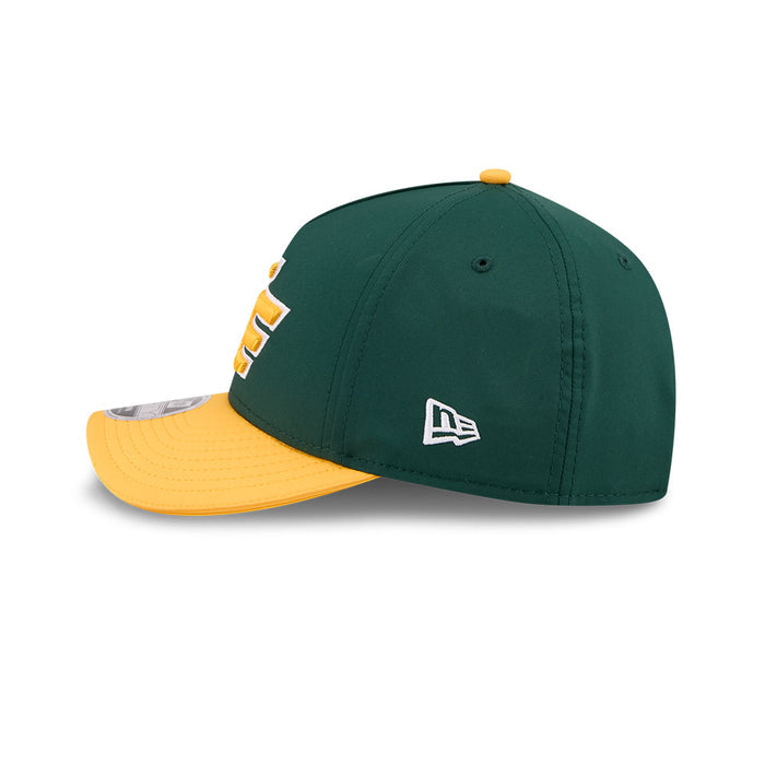 Edmonton Elks CFL 2026 New Era On-Field Side Line 9FORTY M-Crown A- Frame Adjustable Hat - 2 Tone Green/Yellow