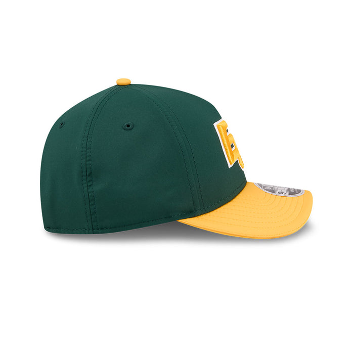 Edmonton Elks CFL 2026 New Era On-Field Side Line 9FORTY M-Crown A- Frame Adjustable Hat - 2 Tone Green/Yellow
