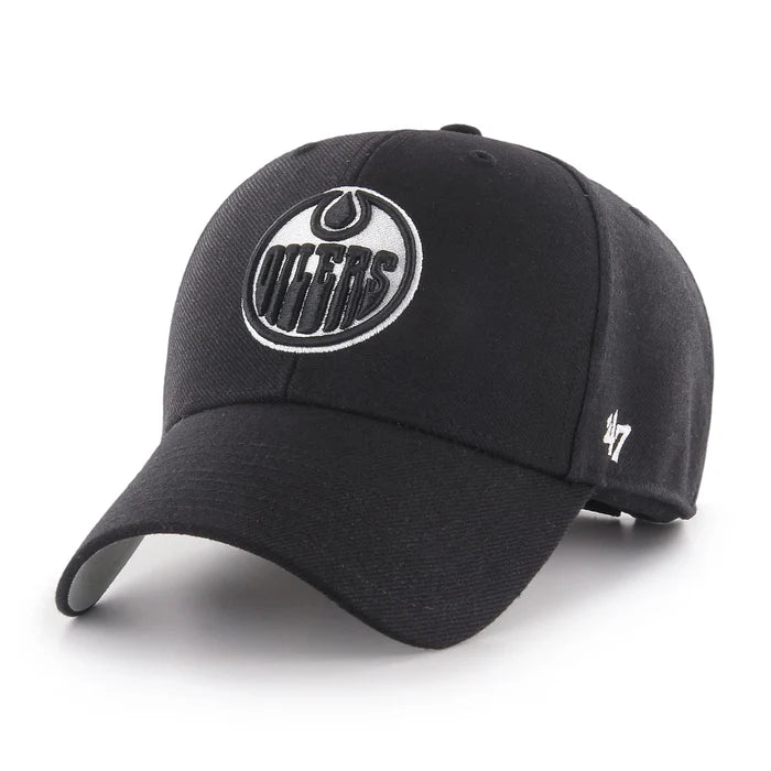 Edmonton Oilers Black 47 Brand MVP Basic Adjustable Hat