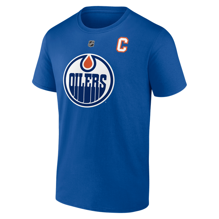 Edmonton Oilers Conner McDavid #97 Fanatics T-Shirt - Blue