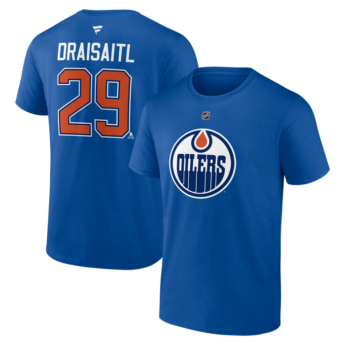 Edmonton Oilers Leon Draisaitl #29 Fanatics T-Shirt - Blue