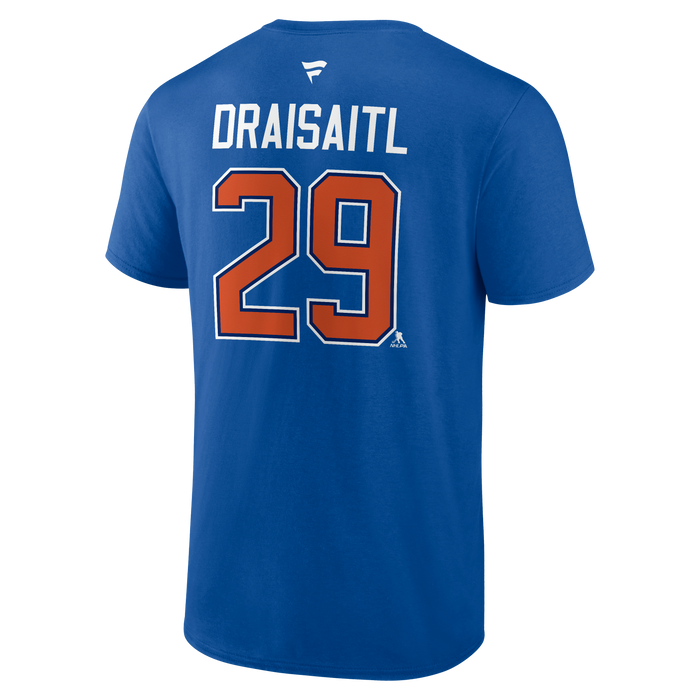 Edmonton Oilers Leon Draisaitl #29 Fanatics T-Shirt - Blue