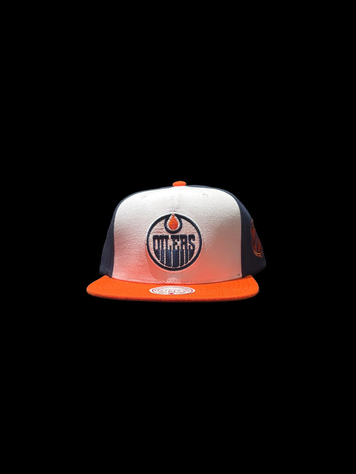 Edmonton Oilers Mitchell & Ness Two-Tone Legendary Original Fit Snapback Hat - Orange