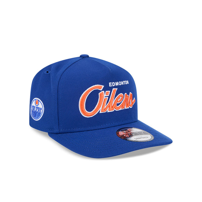 Edmonton Oilers New Era 9Fifty A-Frame Script Snapback Hat