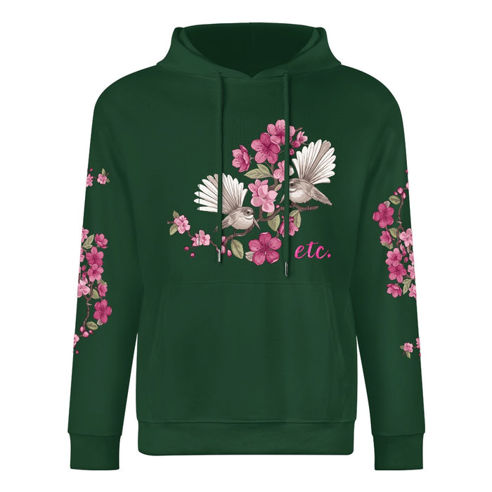 ETC Floral Fantail Cotton Forest Green Hoodie