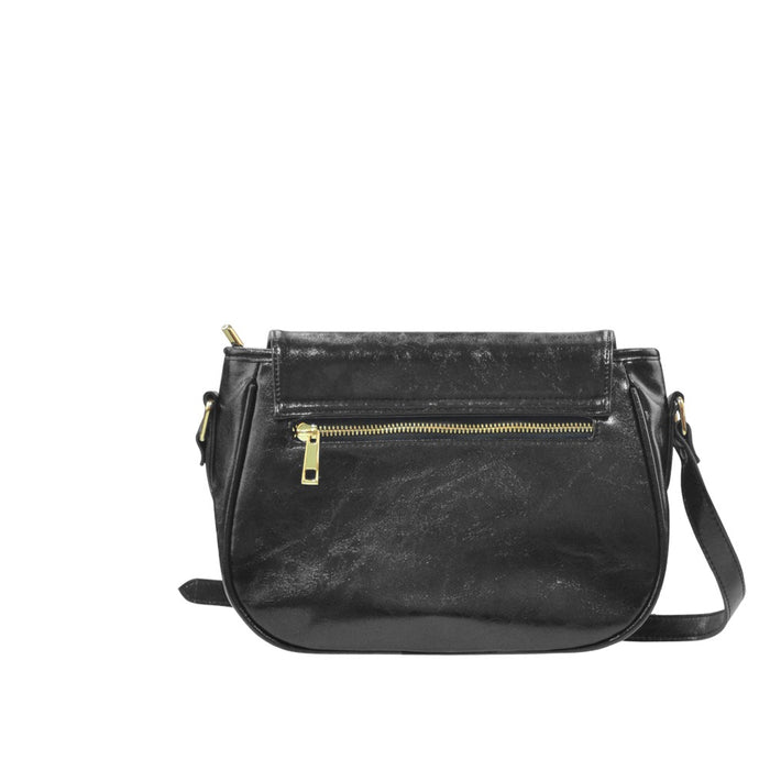 ETC Floral fantail PU Leather Saddle Bag