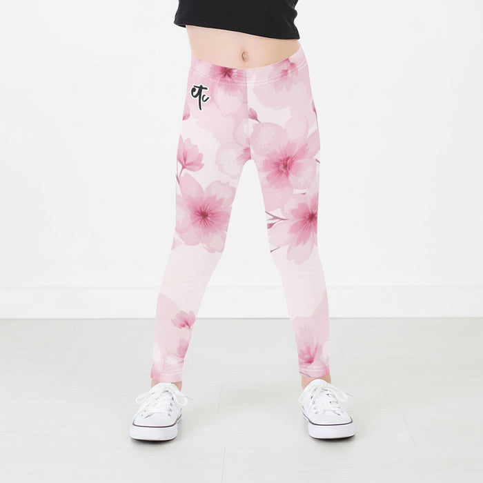 ETC Pink Bloom Girls Leggings