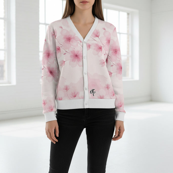 ETC Pink Floral Bloom Cardi