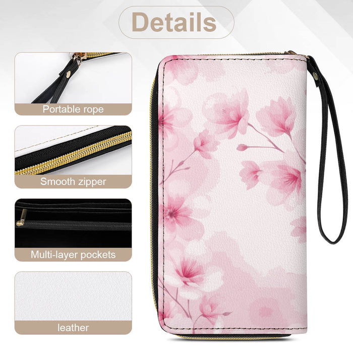 ETC Pink Floral Bloom PU Leather Wallet