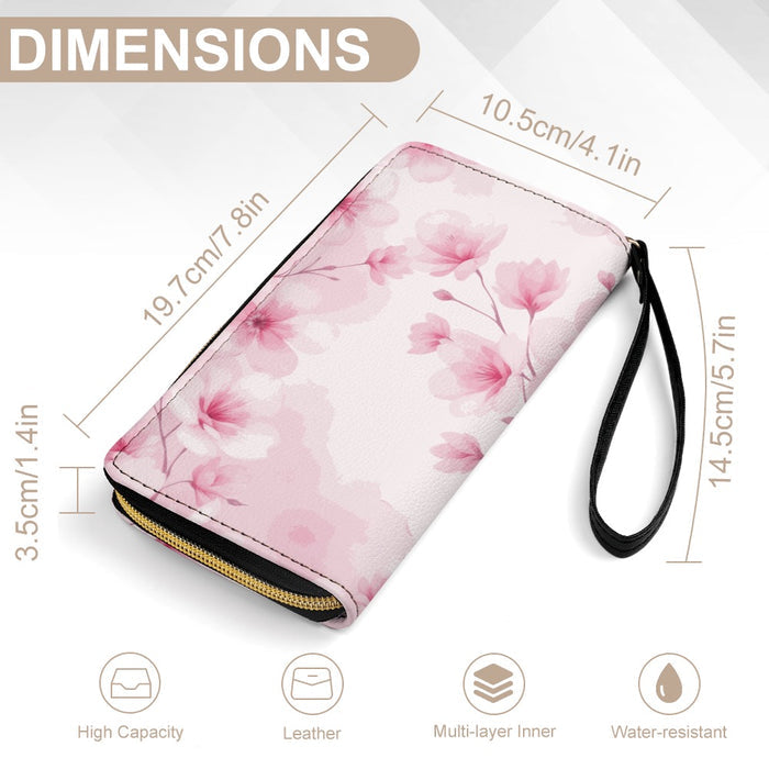 ETC Pink Floral Bloom PU Leather Wallet