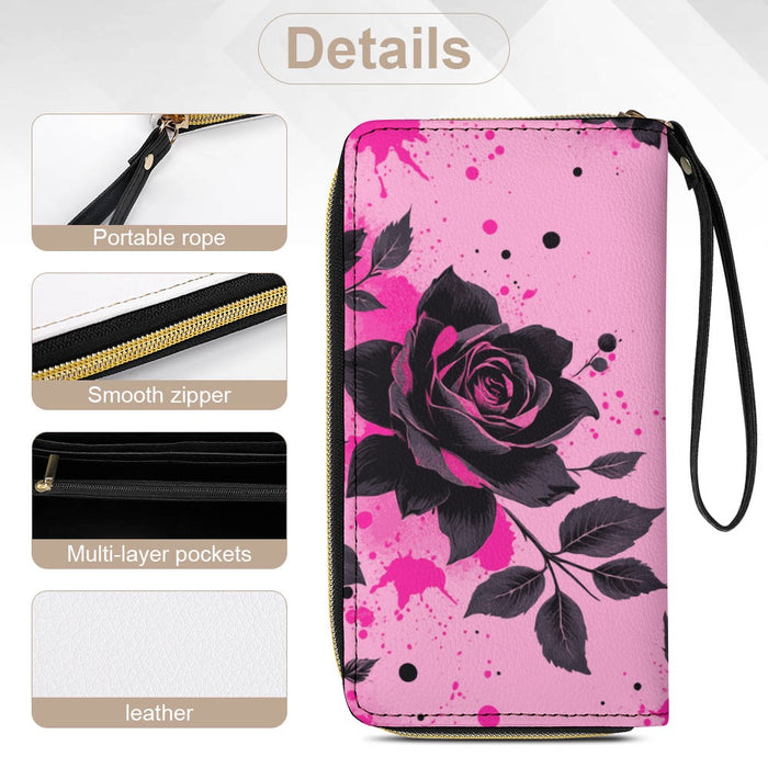 ETC Pink Floral PU Leather Wallet