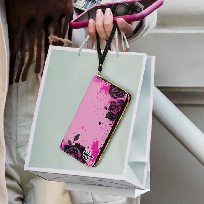 ETC Pink Floral PU Leather Wallet