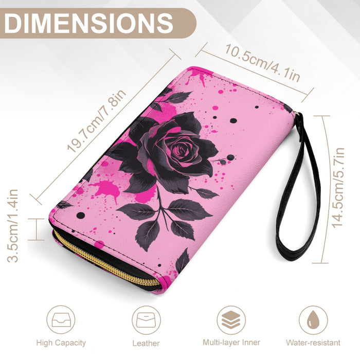ETC Pink Floral PU Leather Wallet