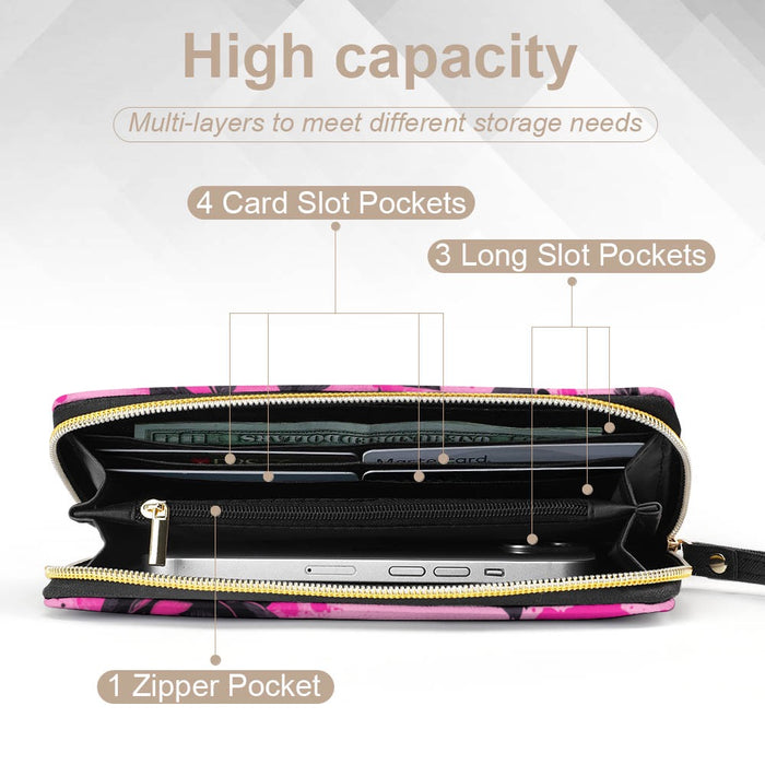 ETC Pink Floral PU Leather Wallet