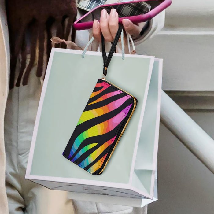 ETC Rainbow Zebra PU Leather Wallet