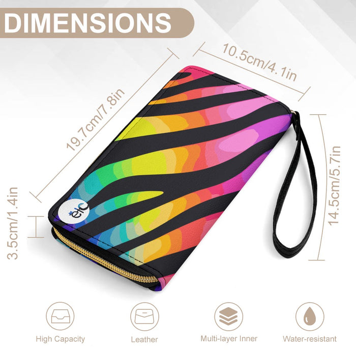 ETC Rainbow Zebra PU Leather Wallet