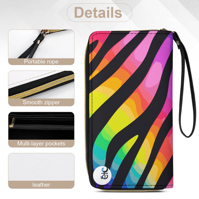 ETC Rainbow Zebra PU Leather Wallet