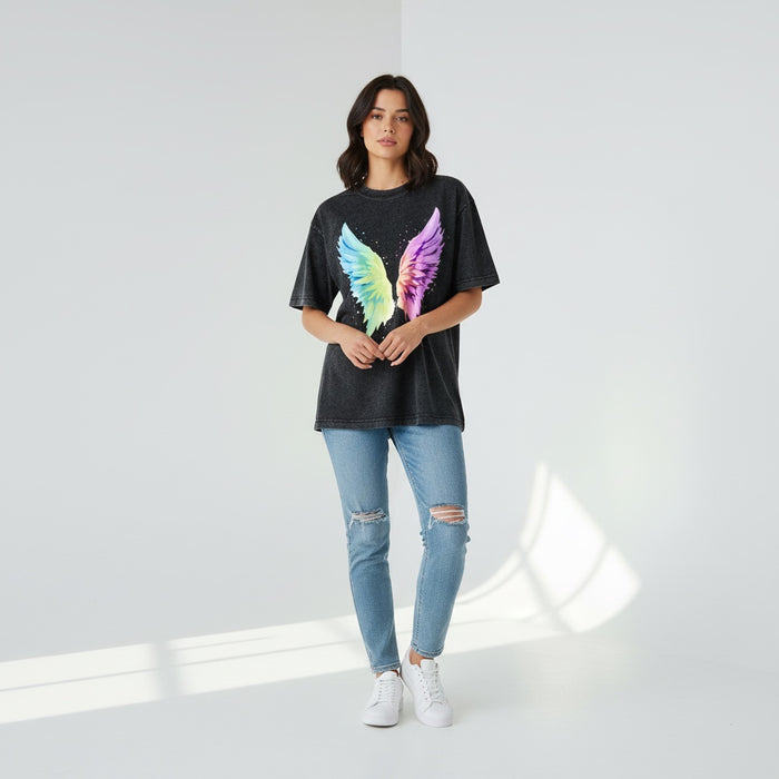 ETC Vintage Wash Angel Wings Tee