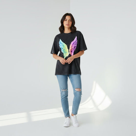 ETC Vintage Wash Angel Wings Tee