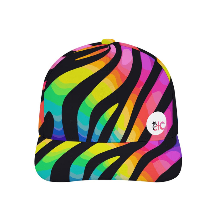 ETC Zebra Rainbow Print Baseball Cap