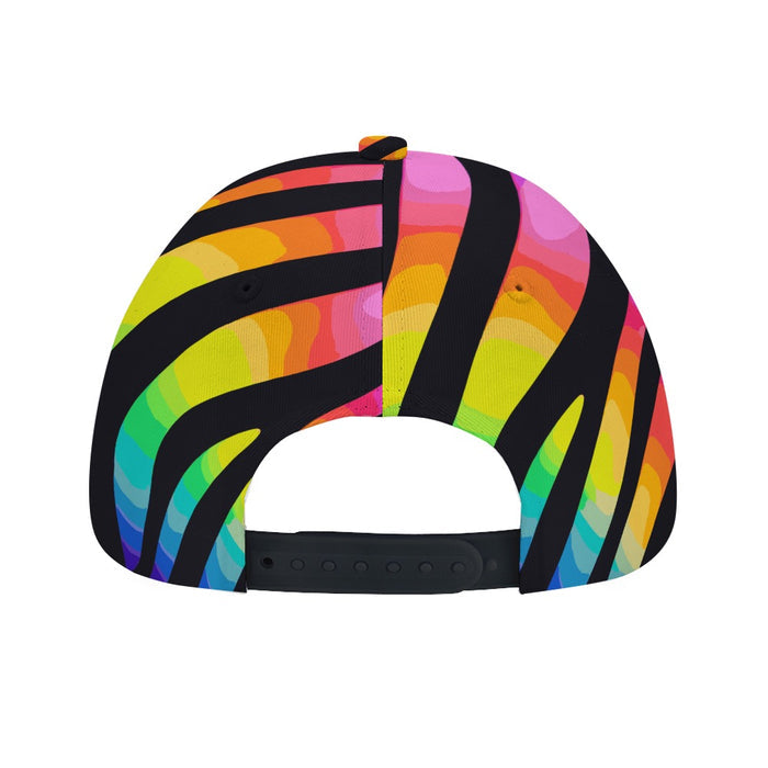ETC Zebra Rainbow Print Baseball Cap