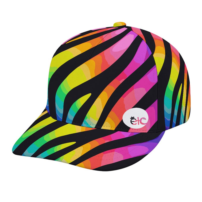 ETC Zebra Rainbow Print Baseball Cap
