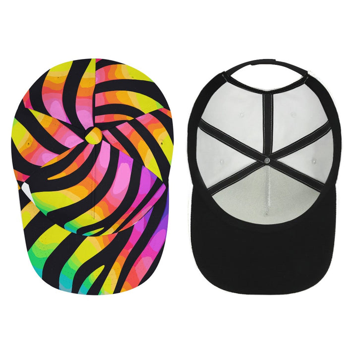 ETC Zebra Rainbow Print Baseball Cap