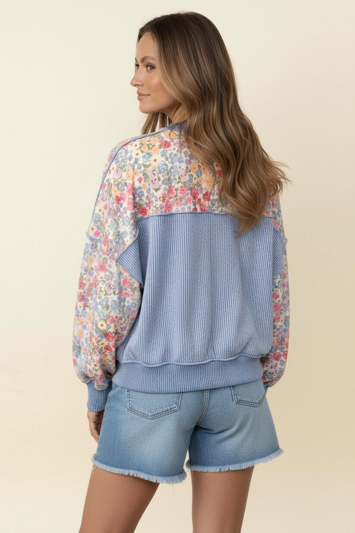 Floral Oversz Top