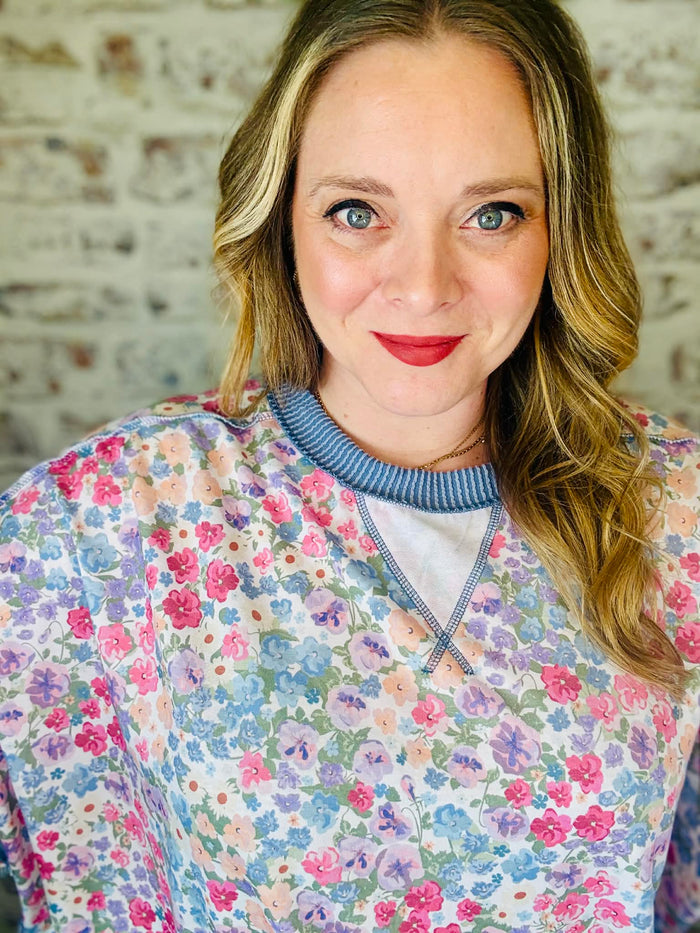 Floral Oversz Top