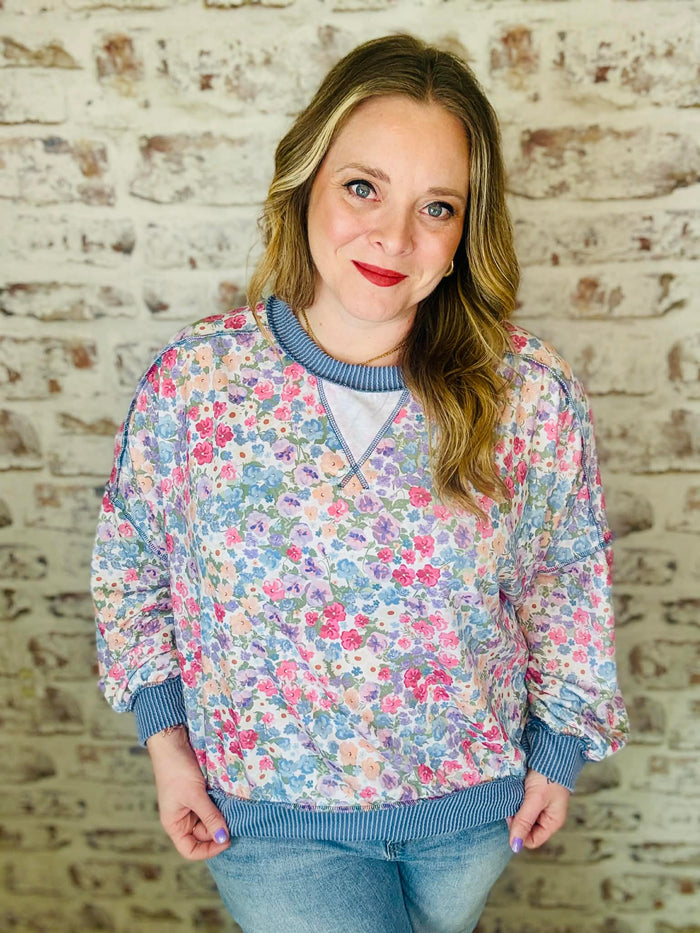 Floral Oversz Top