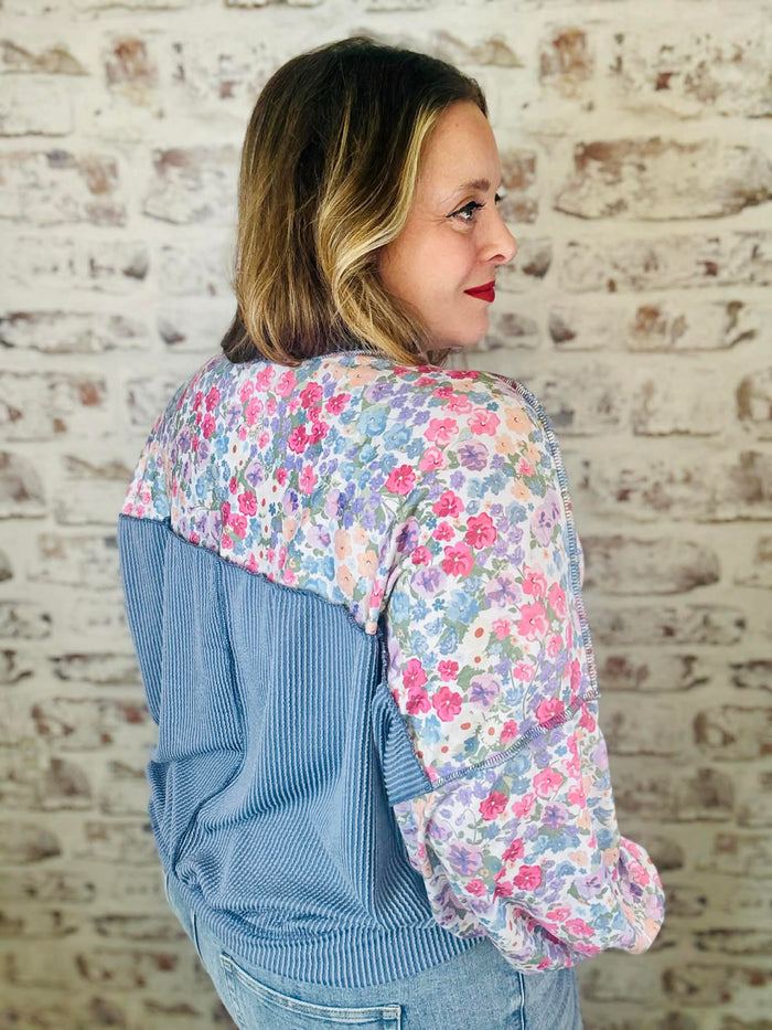 Floral Oversz Top