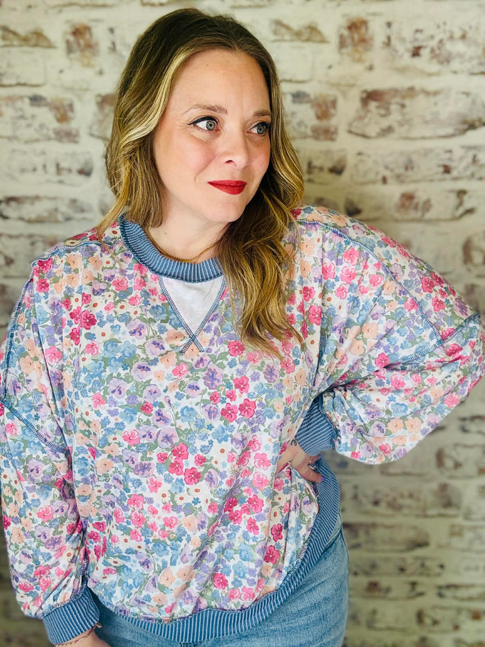 Floral Oversz Top