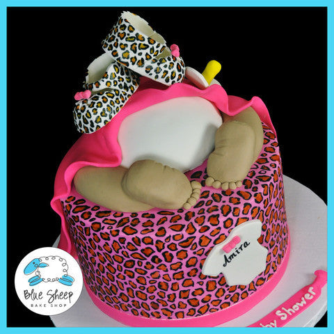 hand painted leopard cake decorating class nj fondant