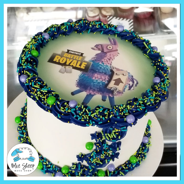 Fortnite Llama Birthday Cake