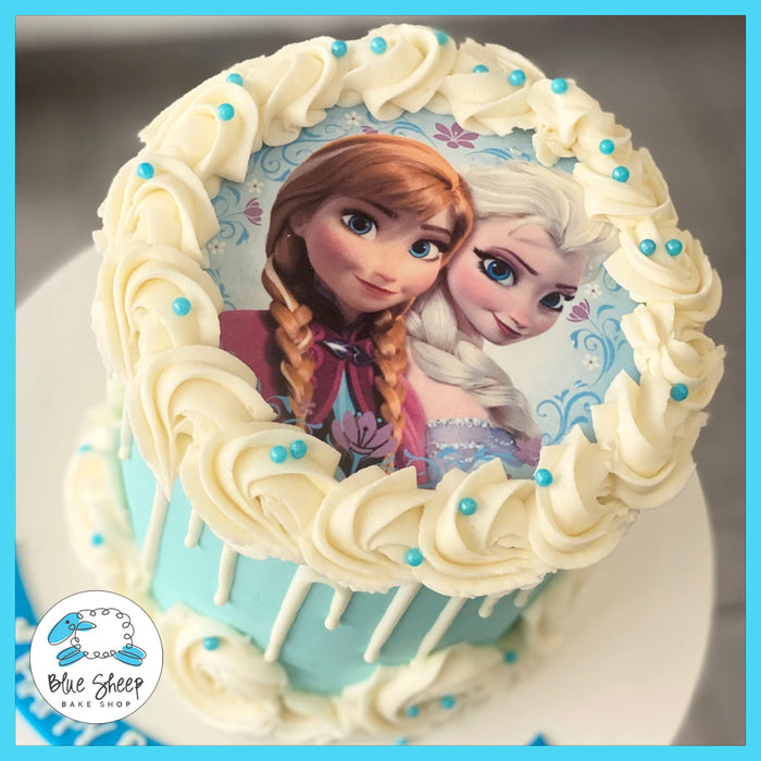 frozen anna and elsa ice cream cake
