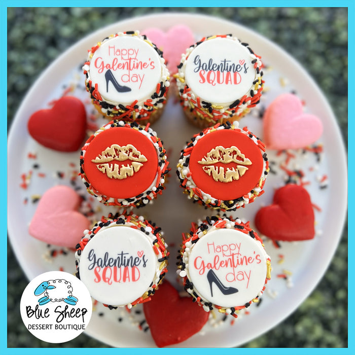 galentines squad cupcake set