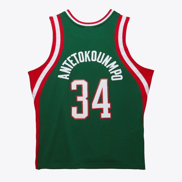 Giannis Antetokounmpo #34 Milwaukee Bucks Mitchell & Ness 2013/14 Swingman Jersey - Green