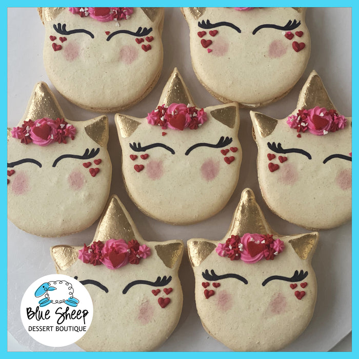 giant valentine unicorn macaron