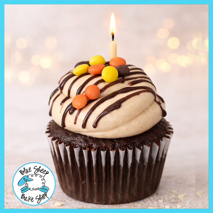 Reese’s peanut butter cupcake with chocolate ganache, peanut butter buttercream, and Reese’s Pieces from Blue Sheep Bake Shop in Somerville NJ