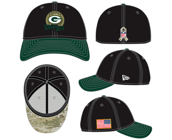Green Bay Packers New Era 2022 Salute To Service - 39THIRTY Flex Hat