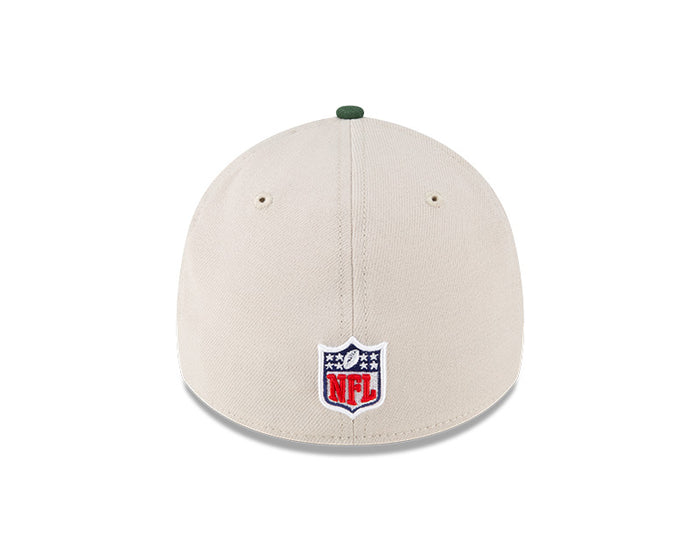 Green Bay Packers New Era 2023 Historic Sideline 39THIRTY Flex Hat - Cream/Green