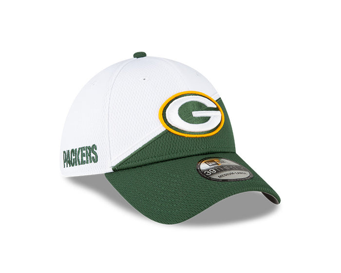 Green Bay Packers New Era 2023 Sideline 39THIRTY Flex Hat - White/Green